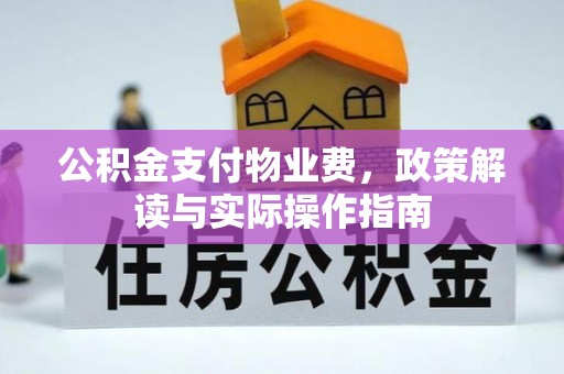 北投公积金支付物业费，政策解读与实际操作指南