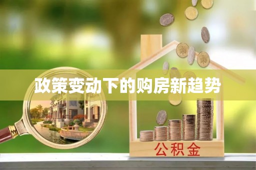 北投政策变动下的购房新趋势