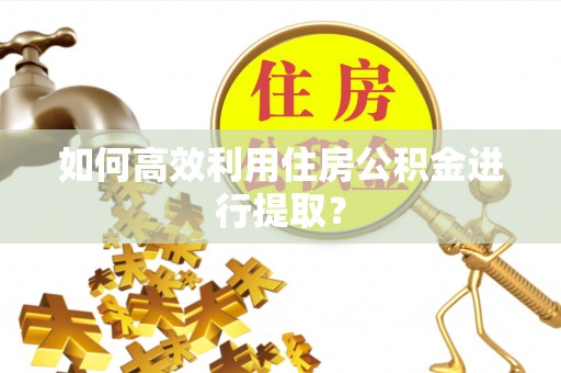 北投如何高效利用住房公积金进行提取？