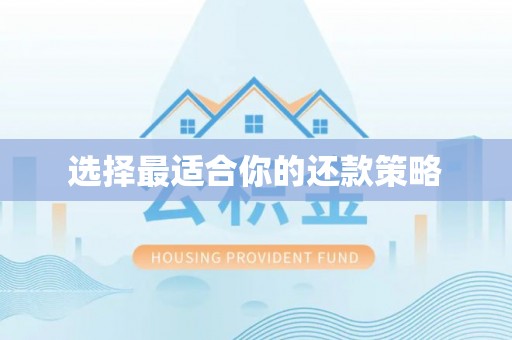 北投选择最适合你的还款策略